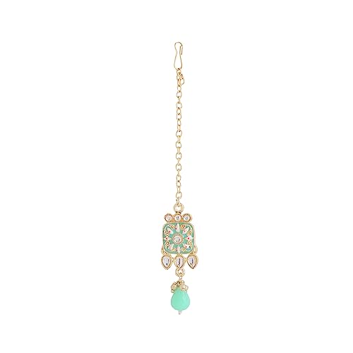 Image of Yellow Chimes Ethnic Gold Plated Studded Kundan Beads Flower Design Jewellery Set Multicolour Meenakari Choker Necklace Set for Women and Girls