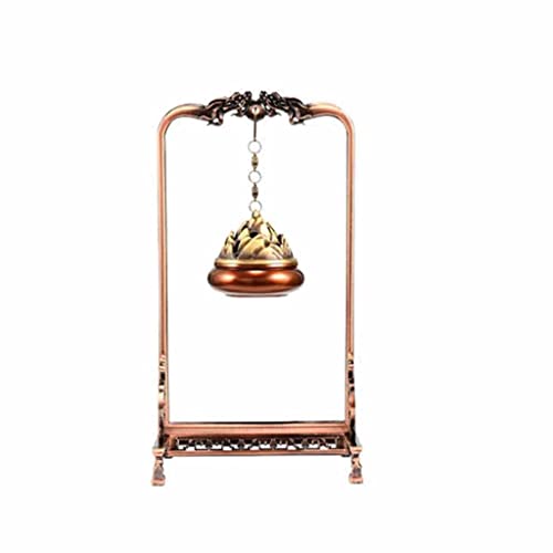 WOGDTNCE Pure Cuivre Gourd Suspendue Cuisinière Backflow Incens Encens Ornements d'encens Plaque Encens Burniel de Santal (Couleur: Taille: 30cm) liuguifeng (Color : A, Size : 30CM)