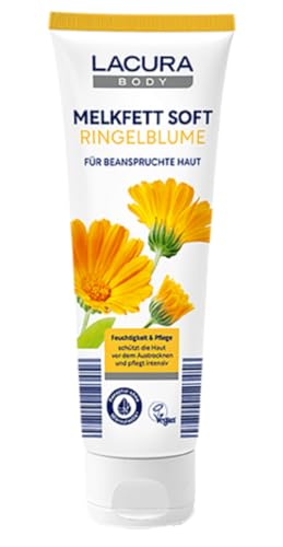 Lacura Body Melkfett Soft Ringelblume für beanspruchte Haut Feuchtigkeit & Pflege schützt die Haut vor dem austrocknen und pflegt intensiv 150 ml