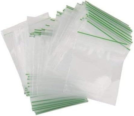 100 Grip Seal Bags 3cm x 3cm | Reusable Strong Zip Lock | Small Clear Resealable Plastic Bags | Polythene Packaging for Food Storage, Jewellery - by FOGG Supplies (3 x 3)