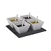 Maxwell and Williams Basics Slate 9-Piece Square Dipping Set, White