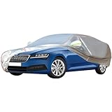 WOLWES Autoabdeckung Geeignet Für Skoda Superb SE/SE L/SportLine Plus Fließheck,Schneesicher,wasserdichte,Wind-,Regen- Und UV-beständige Autoabdeckung Aus Oxford-Gewebe,Mit Seitentür-Reißverschluss (