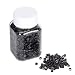 1000 Silicone Micro Link Rings 5mm Lined Beads Deadlocks for Hair Extensions Tool (#3 Dark Brown)