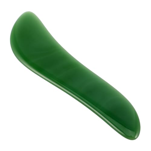 Mikinona Facial Massage Stone Gua Sha Tool for Face Neck and Hands Natural Jade s Shape Design Muscle and Facial Scraper Handheld Tool