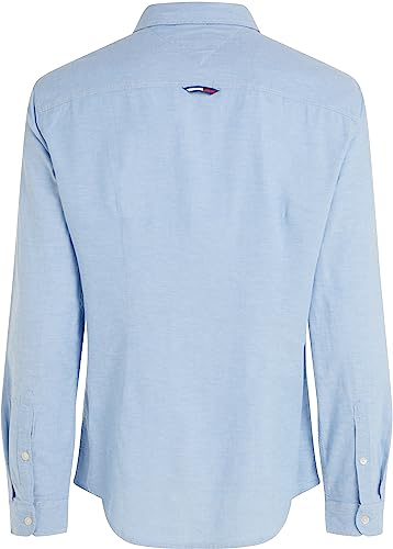 Tommy Jeans Herren Tjm Slim Stretch Oxford Shirt Dm0dm09594 Langarmhemden Gewebte Oberteile, Blau (Perfume Blue), S EU – Ansicht 6