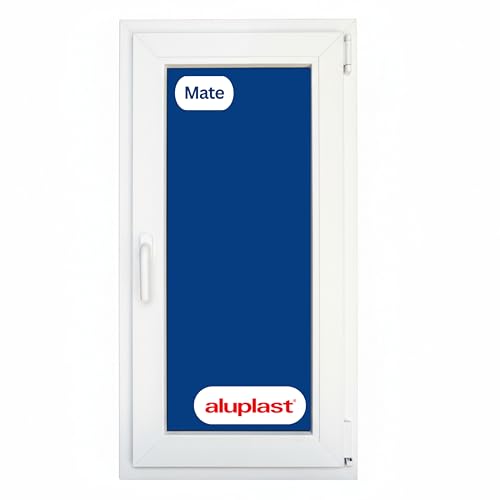 Ventana Pvc Reforzada 500x1000 Blanca Oscilobatiente Derecha Cristal Climalit Mate Perfil Aluplast Entrega 24 48h