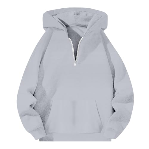 CSVBVSQ Pullover Hoodies For Men,Quarter Zip Up Hoodies(Grey_03,Small)