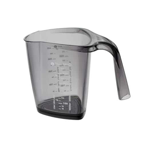 Dr Oetker 1488 Verre doseur 500 ml, Verre mesureur, Verre doseur pâtisserie, Verre gradué, Plastique, Gris, 500 ml