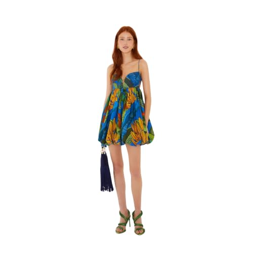 FARM Rio Blue Banana Grapes Organic Cotton Mini Dress