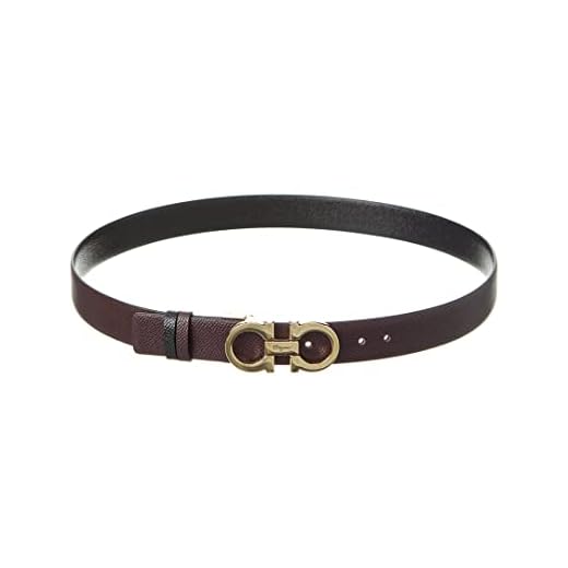 Ferragamo Gancini Reversible & Adjustable Leather Belt, 80, Brown