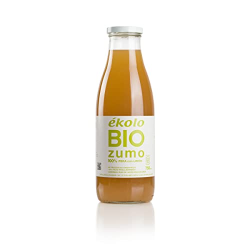 EKOLO Zumo De Pera Limón Ecológico, 100% Exprimido, 6 Botellas 750Ml 4500 ml (68437010011261)