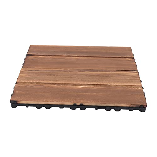 Lot de 36 dalles de terrasse en bois avec système à clic - 3 m² - 30 x 30 cm - Dalles à clipser pour l'extérieur, le jardin et la terrasse