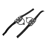 HONMEET Ice Cleats for Shoes and Boots Non- Crampons High-Strength Spikes for Walking Mountaineering and Ice Fishing Lightweight and Portable Design Secure Binding for All Footwear