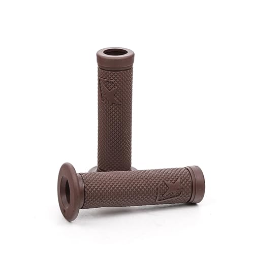Puños de manillar de moto universal 22 24mm clásicos de goma negra 4