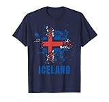 Islandia Retro Vintage Acuarelas Deporte Bandera Islandesa Camiseta