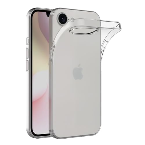 AICEK Compatible con Apple iPhone SE 4 2024 Funda, Transparente Silicona Fundas Bumper Case Carcasa Silicona Funda