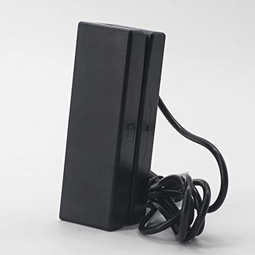 Mingzhe Leitor de cartão de tira magnética USB de 3 faixas completa plug and play luz indicadora ver