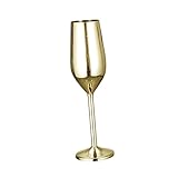 CRILSTYLEO 200 Ml Edelstahl Champagnerglas Stielglas Vergoldeter Weinbecher Toastgläser...