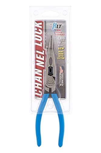 Image of Channellock Bent Long Nose Plier Channel Lock 388 - Precision E Series, High Carbon Steel - 7.5-Inch