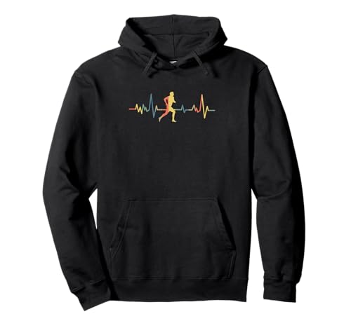 Laufen Joggen Herzschlag Lauf Laufsport Pullover Hoodie