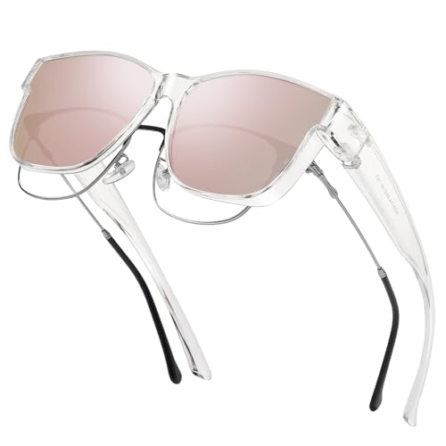 Image of GEGURI Polarized Sunglasses Fit Over Glasses for Men Women, Oversized Square Sun Glasses UV400 Protection Shades