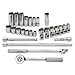 S K Hand Tools (SKT94527) 22 Piece 3/8" Drive SAE Standard Deep 6 Point Complete Socket Set