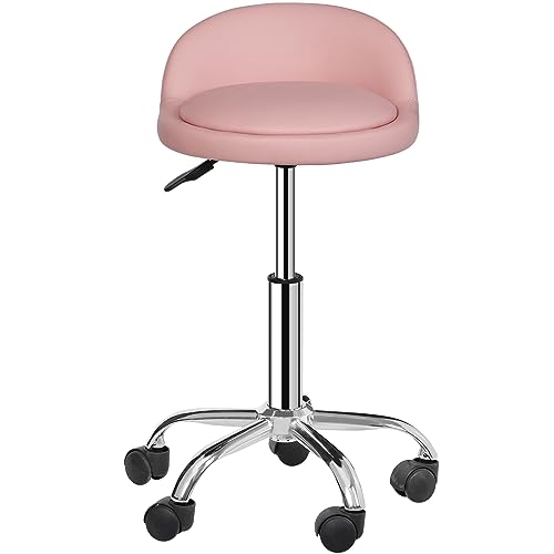 HomGarden Adjustable Hydraulic Rolling Swivel Stool for Massage Salon Office Facial Spa Medical