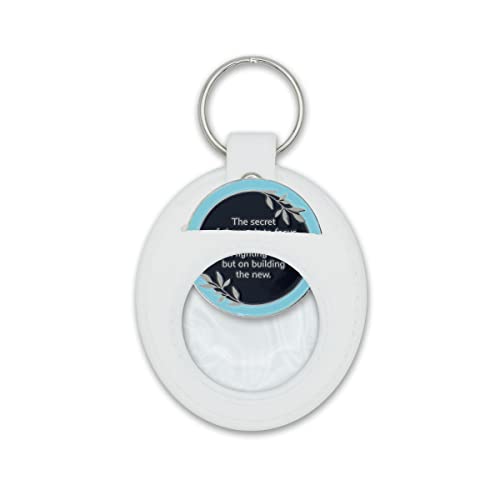 Chapa de Sobriedad Mariposa Azul con Llavero de Silicona Blanca miniatura 2