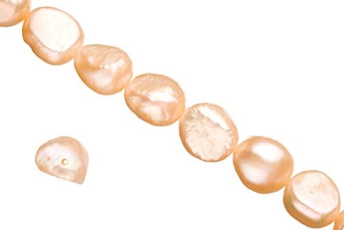 Jumbo Size A Grade Luster/Shine Irregular Round Natural Peach Cultured Fresh Water Pearl Beads 7-9mm