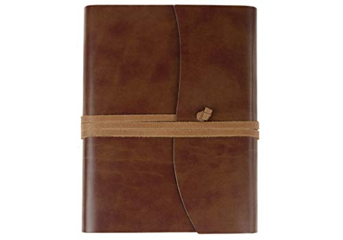 Leatherkind Romano Recycled Leather Journal Chestnut, A6+ (12X17Cm) Plain Pages - Handmade In Italy #TOP1