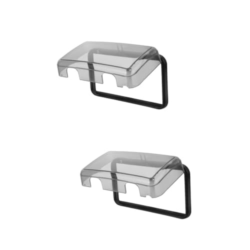 HOMSFOU 2pezzi Copertura Per Prese Elettriche Adesiva e Resistente Agli Spruzzi Adatta Per Bagni Uffici e Ambienti Esterni Facile Installazione Senza Tracce Design e Pratico