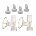 Maymom Replacement Flange Kit (Compatible w/Ameda Standard Flange) for Ameda Purely Yours, Ultra Breastpump, Flange 25 mm, with Duckbill; Made by Maymom