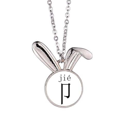 Collier lapin et personnage chinois Jie, le cadeau symbolique parfait