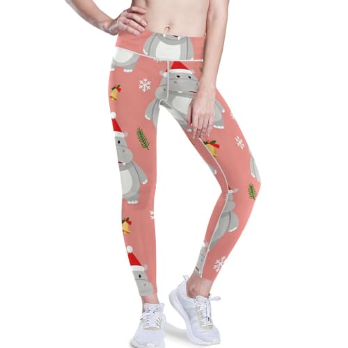 Pantalones de yoga de cintura alta para mujer rosa XS-XXL
