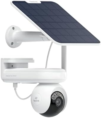 Reolink 4K PT Solar Überwachungskamera Aussen Akku mit Daueraufzeichnung | Auto-Tracking, 10s Voraufzeichnung, Kabellose WLAN Kamera Outdoor, ColorX-Nachtsicht, Wi-Fi 6, Altas PT U