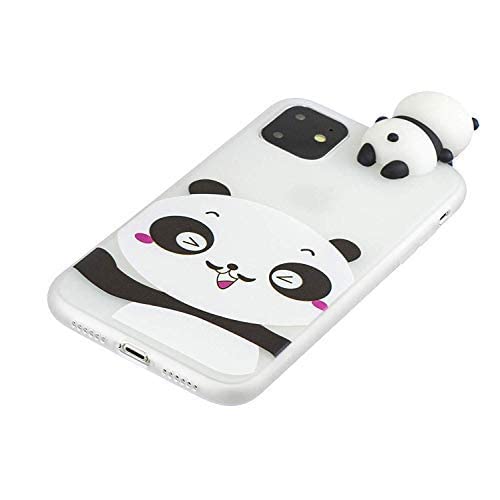 Image of MIDOS Back Cover Compatible With iPhone 15 Girls Case 3D Cute Soft Silicone Cover For-iPhone 15 (Panda),White