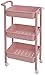 Różnego przeznaczenia Wózek do przechowywania domowego Wózek łazienkowy Kuchenny Sypialnia Pokój Sypialnia z koła Wielowarstwowa Rack Stand Rack Daily Medycts Rack Silny (Color : Pink)