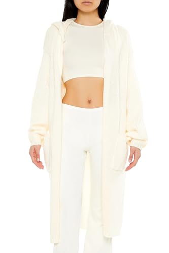 Image of Forever 21 Women's Hooded Cardigan Sweater