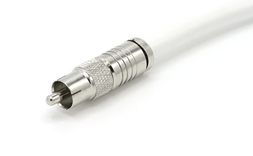 THE CIMPLE CO Digital Audio Coaxial Cable 10 FT - Indoor/Outdoor Subwoofer Cable - RG6 Coax with RCA Connectors for Subwoofers, A/V Equipment - 75-Ohm S/PDIF Coax 10 Feet (3 Meters), White by THE CIMPLE CO - Used condition - Image 2