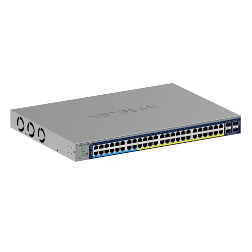 Image of NETGEAR 52-Port Ultra60 PoE Gigabit Ethernet Smart Switch (GS752TXUP)- Managed, with 32 x PoE+ and 16 x PoE++ @ 640W, 4 x 10G SFP+, Optional Insight Cloud Management, Desktop or Rack Mount