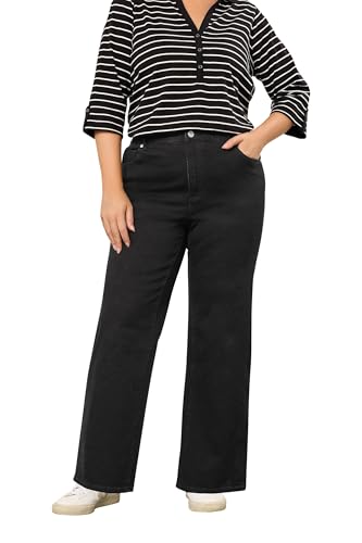 EVANS Curve Premium Wide Leg Jeans - Women's - Plus Size Curve Black