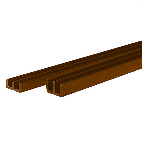 PROHEIM Set profilés avec Chemin Guidage pour vivariums de (Montage en Bas et en Haut) - Profilés pour épaisseur de Verre de 4 mm, idéals pour Monter des terrariums, Couleur:Marron, Longueur:120 cm