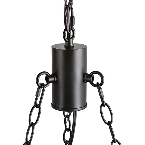 Farmhouse Chandeliers Rustic Round Wagon Wheel 6-Light Fixture For Dining & Living Room, Bedroom And Foyer #TOP5