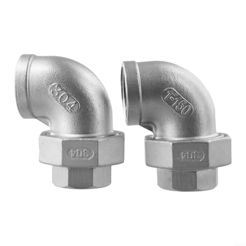 Codo de acero inoxidable 304 de 1 pulgada BSP con rosca hembra de 90 grados 3
