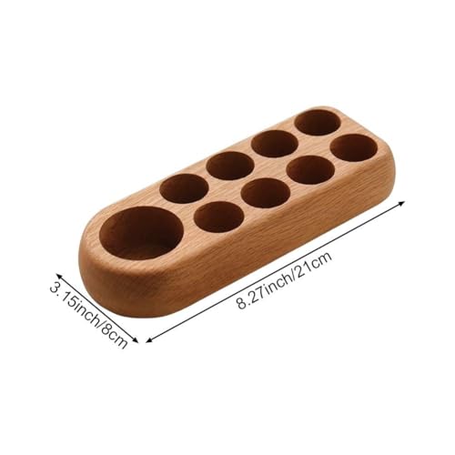 Caja de almacenamiento de labiales y aceites esenciales con diseño de madera para optimizar espacio 8