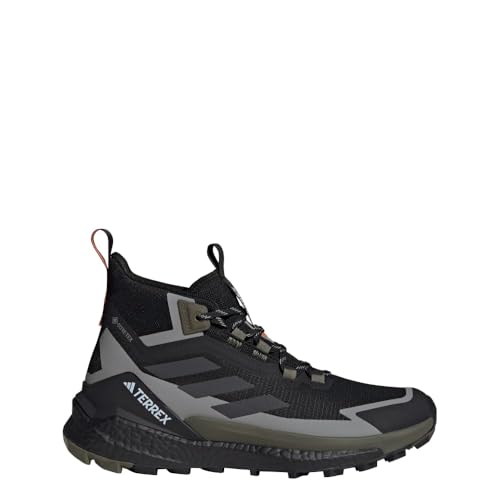 adidas Tênis de caminhada masculino Terrex Free Hiker 2 GTX, Cblack/Carbon/Olistr, 43
