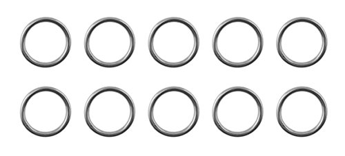 Anneaux ronds soudés inox 316 de 3 mm pour quincaillerie marine et sangle - 10 pcs