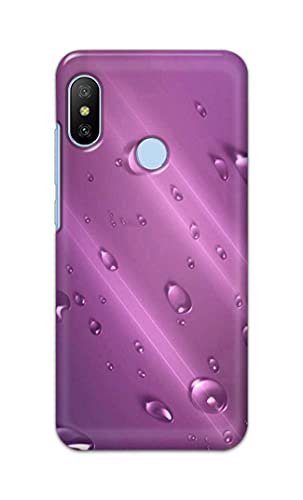 Image of PRINTFIDAA Water Bubbles in Lilac Background Printed Designer Hard Back Case Cover for Xiaomi Mi A2 -(TI) MVN1005