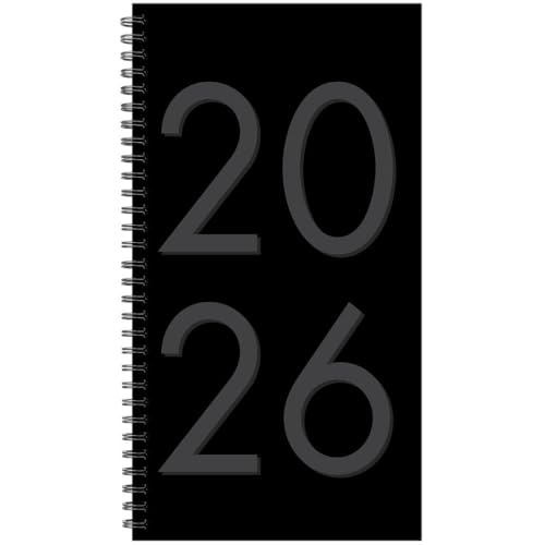 Black 2026 3.5 X 6.5 Softcover Weekly Spiral