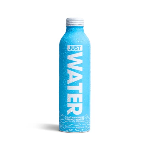 JUST Water, Premium Pure Still Spring Water in an infinitely recyclable aluminum bottle- Naturally Alkaline, High 8.0 pH - Fully Recyclable canned water, 22 Fl Oz (Pack of 12)
